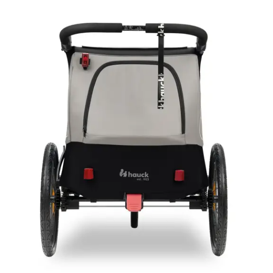 Slika 2u1 prikolica za bicikl i dječja kolica za dvoje djece Dryk Duo Plus Black - Hauck