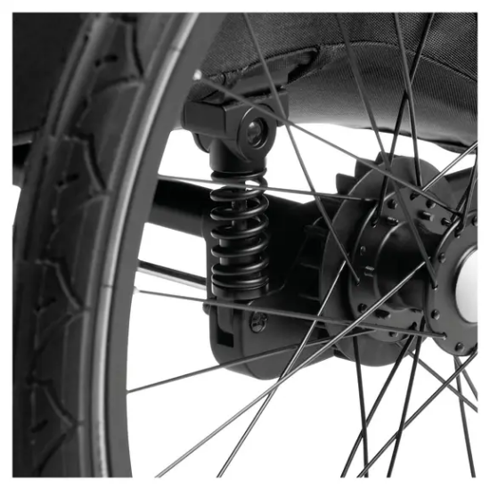 Slika 2u1 prikolica za bicikl i dječja kolica za dvoje djece Dryk Duo Plus Black - Hauck