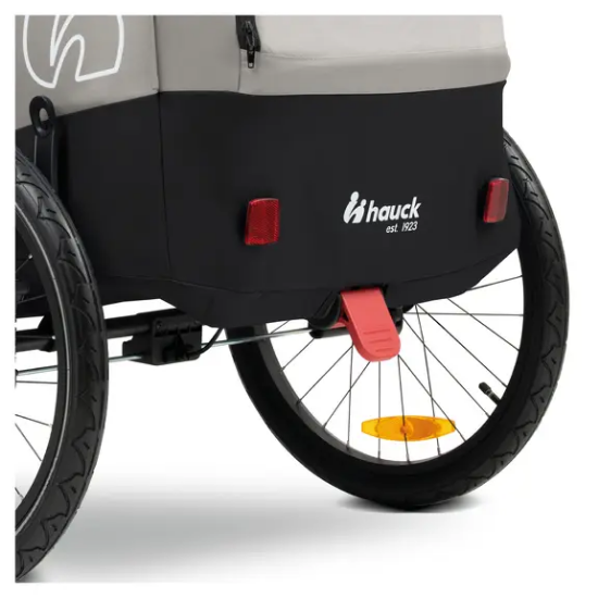 Slika 2u1 prikolica za bicikl i dječja kolica za dvoje djece Dryk Duo Plus Black - Hauck