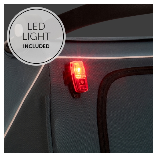 Slika 2u1 prikolica za bicikl i dječja kolica za dvoje djece Dryk Duo Petrol - Hauck