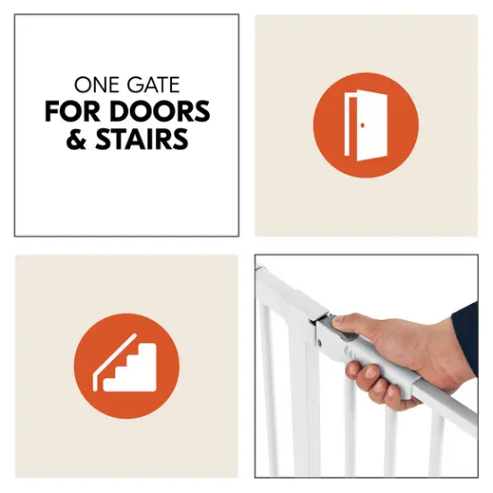 Slika Zaštitna ograda Clear Step 2 (75 - 80 cm) Bijela - Hauck