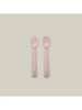 Slika  Silikonski set pribora za jelo Dark Pink InterBaby