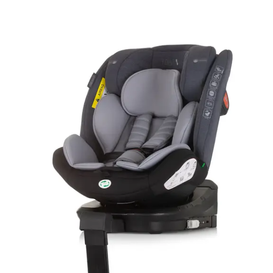 Slika Autosjedalica I-SIZE 40-150 cm ISOFIX 360 "TOURINO" grey mix Chipolino 