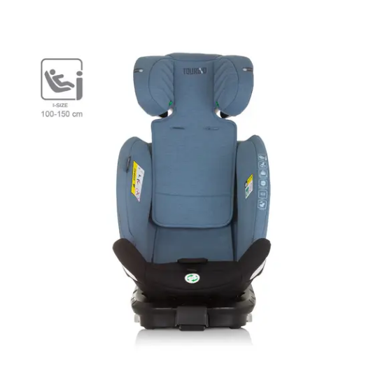 Slika A I-SIZE 40-150 cm ISOFIX 360 "TOURINO" plava Chipolino 