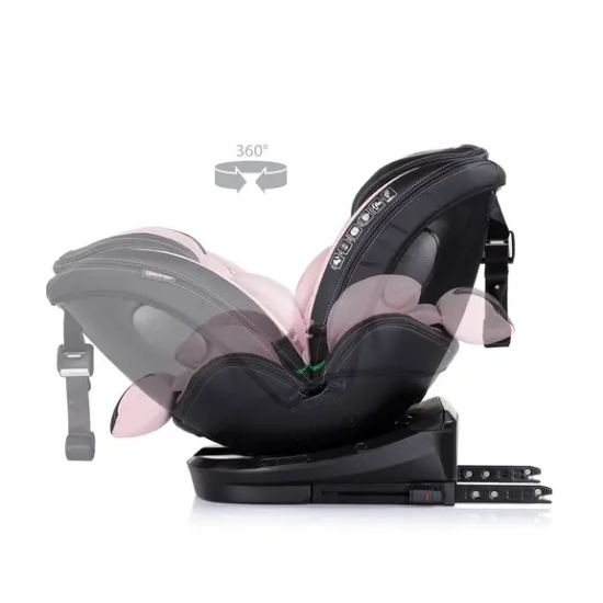 Slika Autosjedalica I-SIZE 40-150 cm ISOFIX 360 Hypnotic Pink Marshmallow Chipolino 