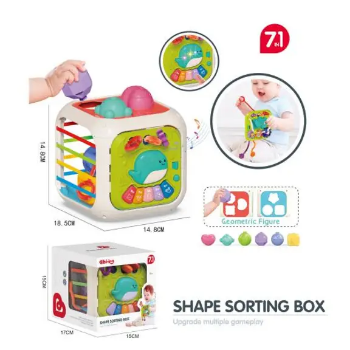 Slika Edukativna kocka s aktivnostima 7u1 (14.8cm) Chipolino 