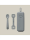 Set silikonskog pribora za jelo Petrol Grey - Interbaby
