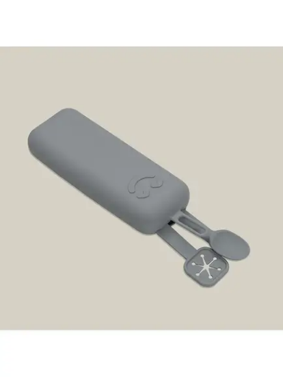 Slika Set silikonskog pribora za jelo Petrol Grey - Interbaby