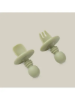 Slika Silikonski set pribora za samostalno hranjenje Olive Green InterBaby 
