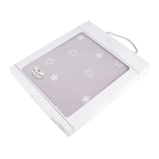 Slika Dekica 75x100cm Stars White/Beige Interbaby 