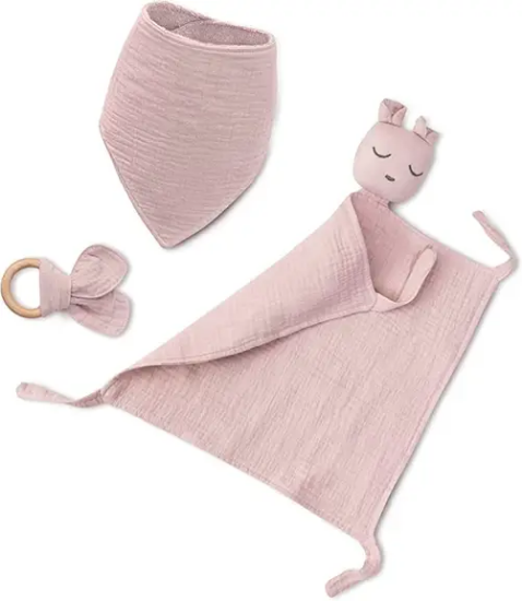 Slika Set za bebe Muslin Dark pink InterBaby 