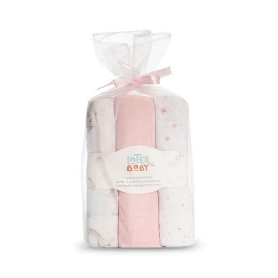 Slika Tetra pelene Zečić Roza 80x80 - 3 kom InterBaby 