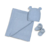 Slika Set prekrivač, kapica i papučice Plavo InterBaby 