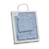 Slika Set prekrivač, kapica i papučice Plavo InterBaby 