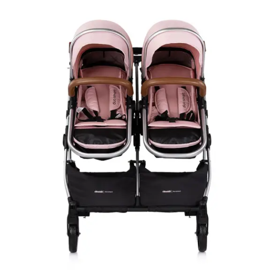 Slika 3u1 dječja kolica za blizance ili dvoje djece Duo Smart Pink Marshmellow Chipolino 