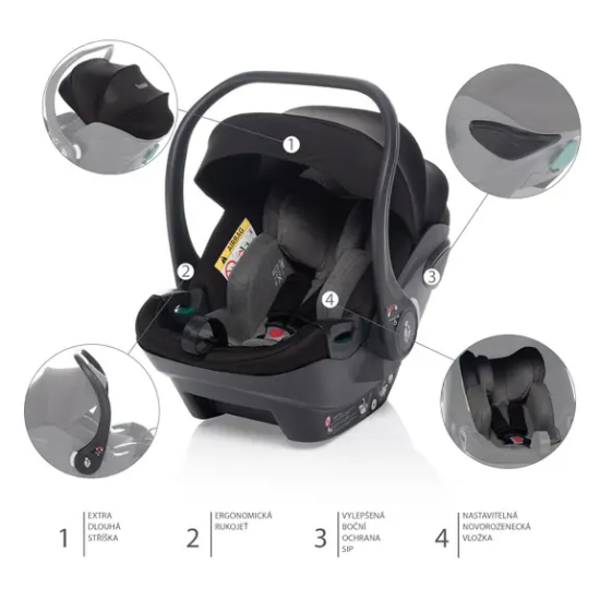 Slika Zopa autosjedalica XS Plus i-size, Rocky Grey