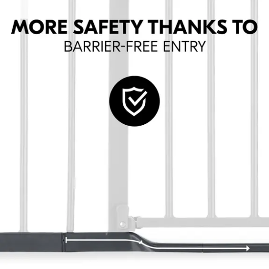 Slika Zaštitna ograda Clear Step 2 Set +9 cm produžetak- Dark Grey - Hauck