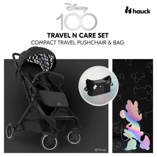 Slika Kolica Travel N Care Set - Disney 100 - Black - Hauck