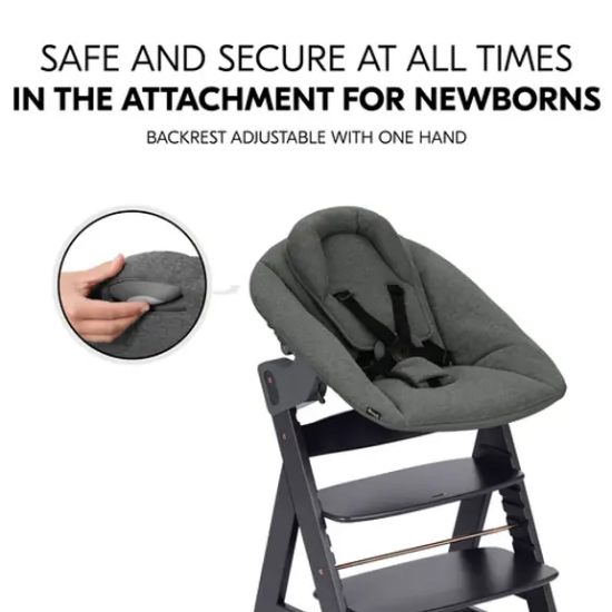 Slika Hranilica Alpha Newborn Set Plus - Dark Grey - Hauck