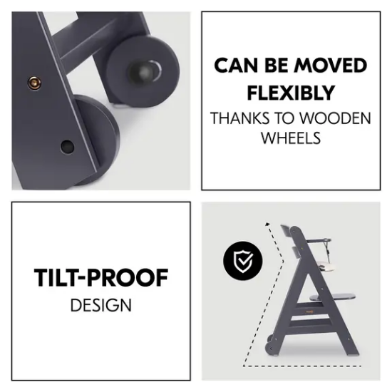 Slika Hranilica Beta+ Dark Grey sa dodacima - Hauck