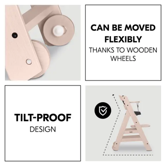 Slika Hranilica Beta+ Whitewashed sa dodacima - Hauck