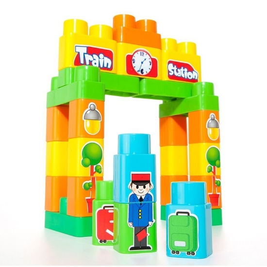 Slika Vlak s kockama - 28 kom - Molto