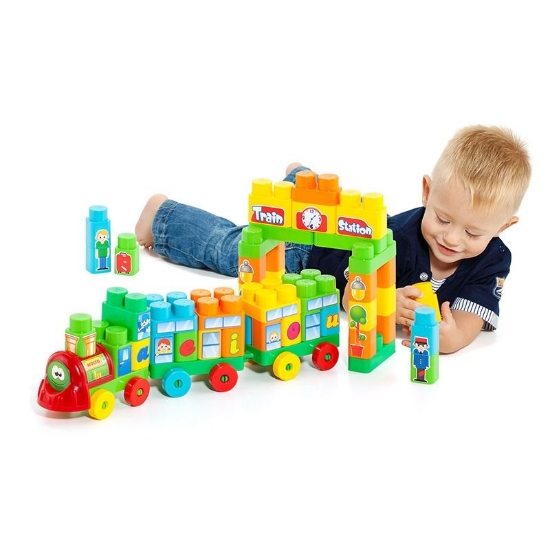 Slika Vlak s kockama - 28 kom - Molto