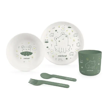Slika Set za jelo naturmeal frog Miniland 