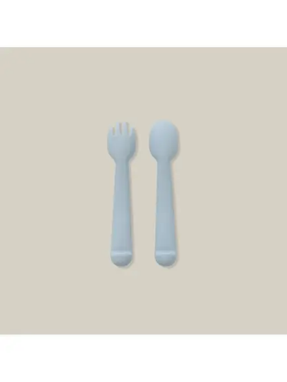 Slika Silikonski set pribora za jelo Blue Grey InterBaby 