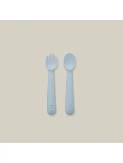 Slika Silikonski set pribora za jelo Blue Grey InterBaby 
