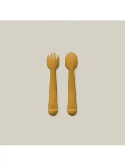 Slika Silikonski set pribora za jelo Earth Ocher InterBaby 