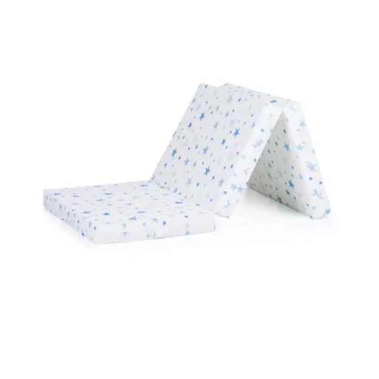 Slika Preklopni madrac white / blue stars Chipolino 