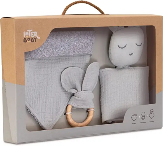 Slika Set za bebe Muslin Grey Petrol InterBaby 