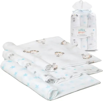 Slika Tetra pelene Interbaby Panda Plavo 80x80 - 3 kom