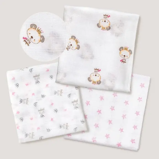 Slika Tetra pelene Interbaby Panda Roza 80x80 - 3 kom