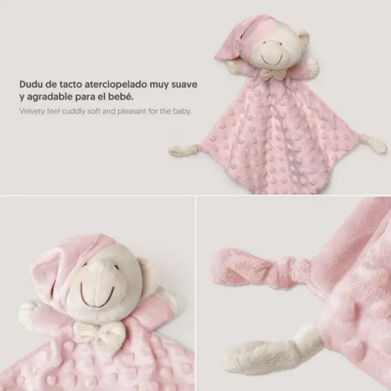 Slika Set dekica Bubble i tješlica Bear Dark Pink InterBaby 