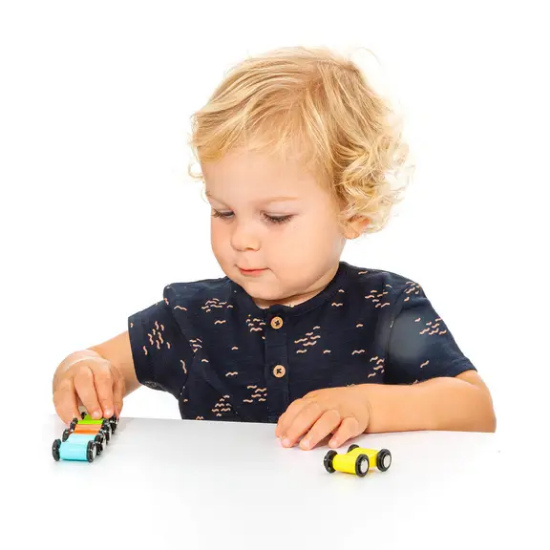 Slika Drvena cik-cak staza sa 4 automobila - Molto