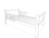 Slika Krevet Noble Toddler 140x70 white - Woodies