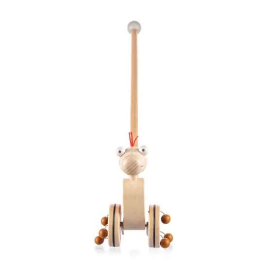 Slika Drvena igračka guralica Dinosaur red Zopa 