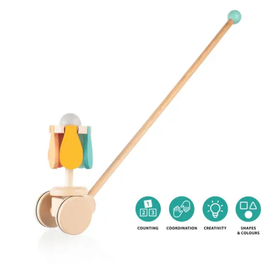 Slika Drvena igračka guralica Flower Zopa 