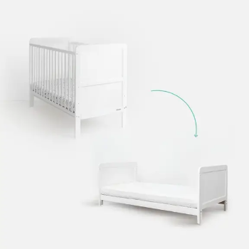 Slika Krevetić 2u1 Classic Cot 70x140 cm White - Woodies