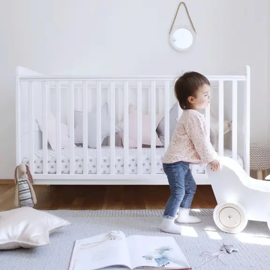 Slika Krevetić 2u1 Classic Cot 70x140 cm White - Woodies