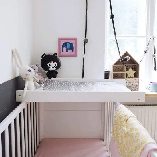 Slika Podloga za previjanje za krevetić white - Woodies