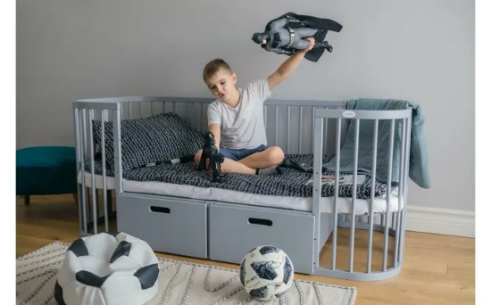 Slika Krevetić 7u1 s madracem GREY - Waldin