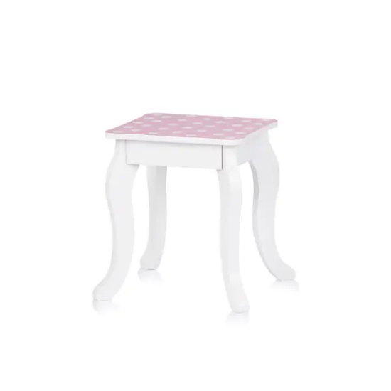 Slika Dječji toaletni stolić s tabureom Pink dots Chipolino 
