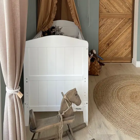 Slika Krevetić Hampton Cot 140x70 white - Woodies