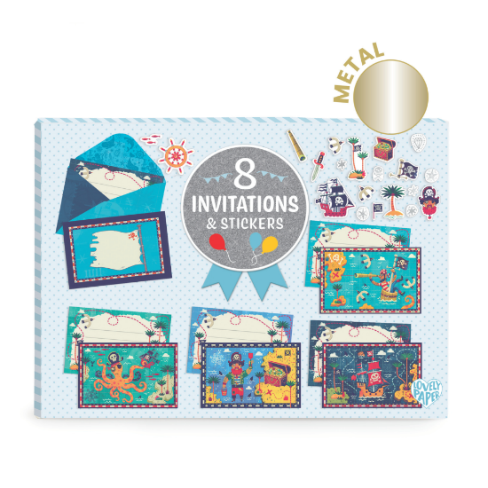 Slika Dječji set pozivnica - Gusari