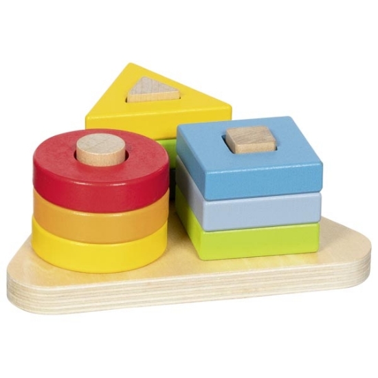 Slika Drvena igračka za sortiranje oblika i boja Goki 