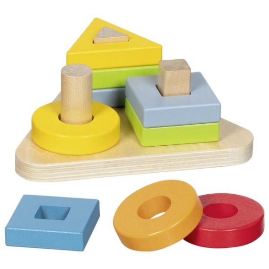 Slika Drvena igračka za sortiranje oblika i boja Goki 