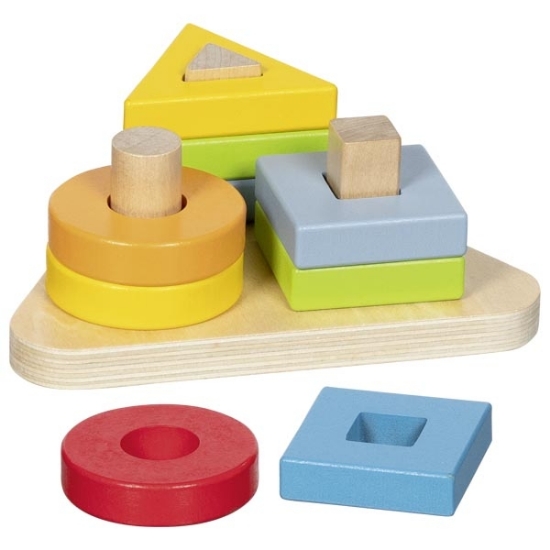 Slika Drvena igračka za sortiranje oblika i boja Goki 